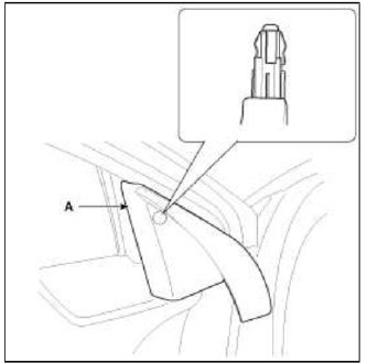 2. Using a screwdriver or remover, remove the front door inside handle cap