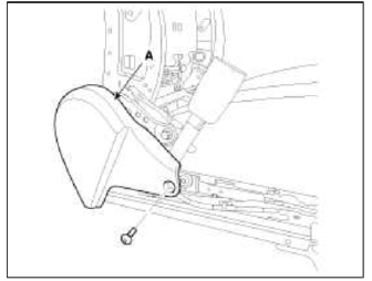 4. Disconnect the connector (A).