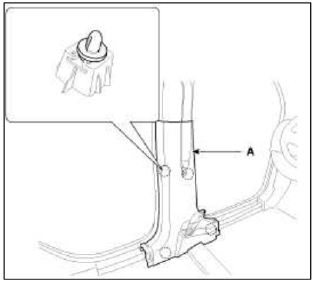 4. After loosening the mounting bolt, then remove the center pillar upper