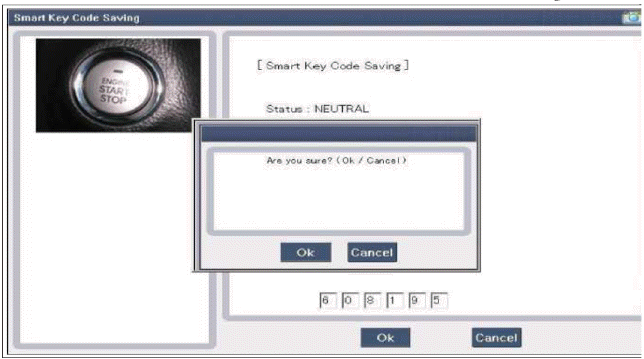 6. Confirm the message "First key teaching completed".